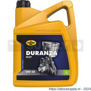 Kroon Oil Duranza MSP 0W-30 synthetische motorolie Synthetic Multigrades passenger car 5 L can - S21501079 - afbeelding 1