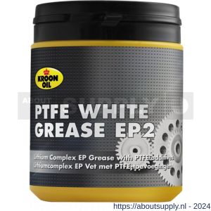Kroon Oil PTFE White Grease EP2 kogellagervet 600 g pot - S21500885 - afbeelding 1