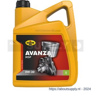 Kroon Oil Avanza MSP 0W-30 synthetische motorolie Synthetic Multigrades passenger car 5 L can - S21500319 - afbeelding 1