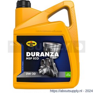 Kroon Oil Duranza MSP ECO 0W-20 motorolie synthetisch 5 L can - S21501277 - afbeelding 1