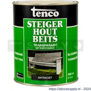 Tenco Steigerhoutbeits dekkend antraciet 1 L blik - S40710210 - afbeelding 1
