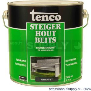 Tenco Steigerhoutbeits dekkend antraciet 2,5 L blik - S40710211 - afbeelding 1