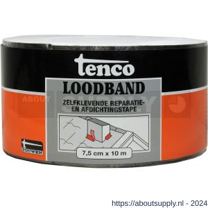 Tenco Loodband bitumen zelfklevend 7,5 cm x 10 m zwart rol - S40710000 - afbeelding 1