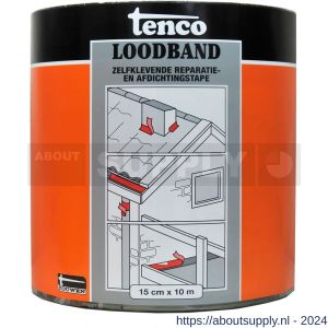 Tenco Loodband bitumen zelfklevend 15 cm x 10 m zwart rol - S40710002 - afbeelding 1