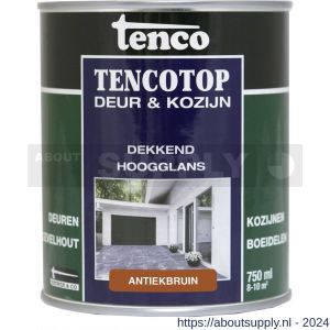 TencoTop Deur en Kozijn houtbeschermingsbeits dekkend hoogglans antiekbruin 0,75 L blik - S40710240 - afbeelding 1