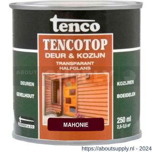 TencoTop Deur en Kozijn houtbeschermingsbeits transparant halfglans mahonie 0,25 L blik - S40710392 - afbeelding 1