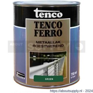 Tenco Ferro roestwerende ijzerverf metaallak dekkend 400 groen 0,75 L blik - S40710187 - afbeelding 1