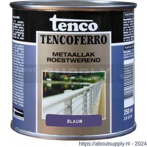 Tenco Ferro roestwerende ijzerverf metaallak dekkend 401 blauw 0,25 L blik - S40710173 - afbeelding 1