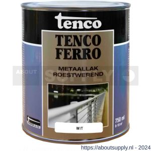 Tenco Ferro roestwerende ijzerverf metaallak dekkend 402 wit 0,75 L blik - S40710192 - afbeelding 1