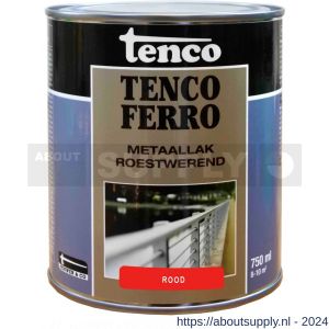 Tenco Ferro roestwerende ijzerverf metaallak dekkend 403 rood 0,75 L blik - S40710189 - afbeelding 1