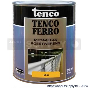 Tenco Ferro roestwerende ijzerverf metaallak dekkend 404 geel 0,75 L blik - S40710182 - afbeelding 1