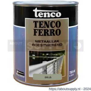 Tenco Ferro roestwerende ijzerverf metaallak dekkend 405 grijs 0,75 L blik - S40710184 - afbeelding 1