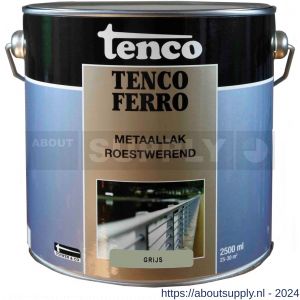 Tenco Ferro roestwerende ijzerverf metaallak dekkend 405 grijs 2,5 L blik - S40710185 - afbeelding 1