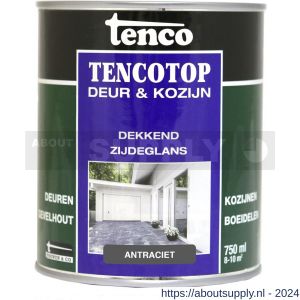 TencoTop Deur en Kozijn houtbeschermingsbeits dekkend zijdeglans antraciet 0,75 L - S40710459 - afbeelding 1