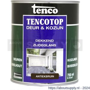 TencoTop Deur en Kozijn houtbeschermingsbeits dekkend zijdeglans antiekbruin 0,75 L blik - S40710251 - afbeelding 1