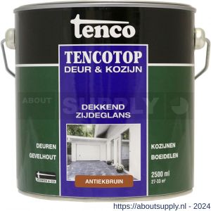 TencoTop Deur en Kozijn houtbeschermingsbeits dekkend zijdeglans antiekbruin 2,5 L - S40710458 - afbeelding 1