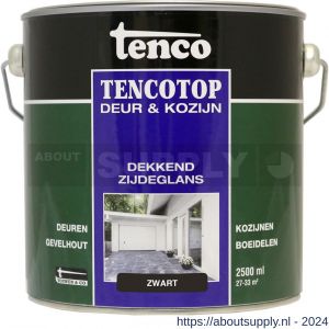 TencoTop Deur en Kozijn houtbeschermingsbeits dekkend zijdeglans zwart 2,5 L - S40710462 - afbeelding 1