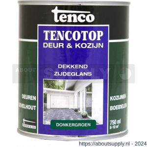 TencoTop Deur en Kozijn houtbeschermingsbeits dekkend zijdeglans donkergroen 0,75 L blik - S40710249 - afbeelding 1