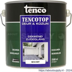 TencoTop Deur en Kozijn houtbeschermingsbeits dekkend zijdeglans wit 2,5 L blik - S40710262 - afbeelding 1