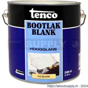 Tenco Bootlak transparant 910 blank hoogglans 2,5 L blik - S40710054 - afbeelding 1