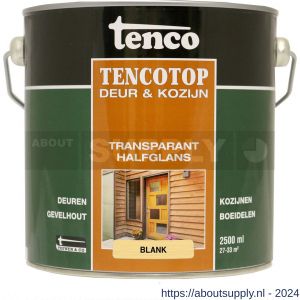 TencoTop Deur en Kozijn houtbeschermingsbeits transparant halfglans blank 2,5 L blik - S40710231 - afbeelding 1
