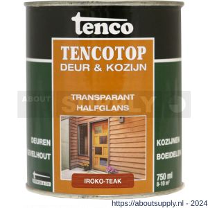 TencoTop Deur en Kozijn houtbeschermingsbeits transparant halfglans iroko teak 0,75 L blik - S40710221 - afbeelding 1