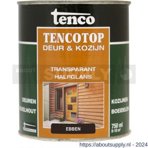 TencoTop Deur en Kozijn houtbeschermingsbeits transparant halfglans ebben 0,75 L blik - S40710224 - afbeelding 1
