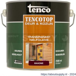 TencoTop Deur en Kozijn houtbeschermingsbeits transparant halfglans mahonie 2,5 L blik - S40710234 - afbeelding 1