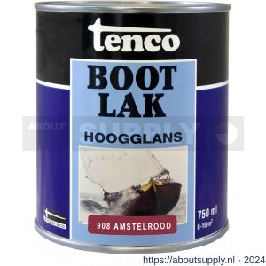 Tenco Bootlak dekkend 908 amstelrood 0,75 L blik - S40710049 - afbeelding 1
