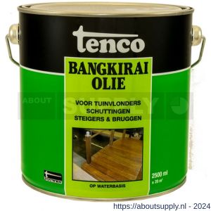 Tenco Bangkirai hardhoutolie waterbasis blank 2,5 L blik - S40710299 - afbeelding 1