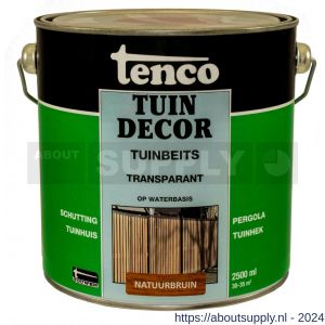 Tenco Tuindecor tuinbeits transparant natuurbruin 2,5 L blik - S40710431 - afbeelding 1