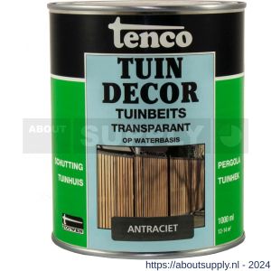 Tenco Tuindecor tuinbeits transparant antraciet 1 L blik - S40710432 - afbeelding 1