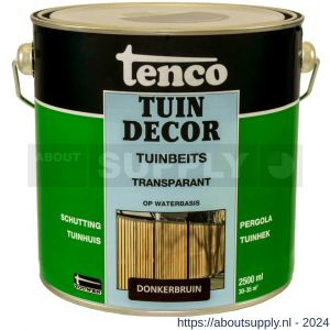 Tenco Tuindecor tuinbeits transparant donkerbruin 2,5 L blik - S40710437 - afbeelding 1