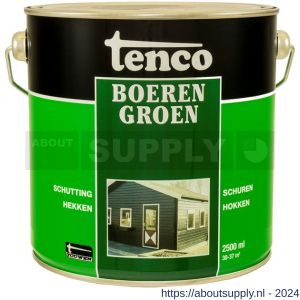 Tenco Boerengroen beits dekkend groen 2,5 L blik - S40710203 - afbeelding 1
