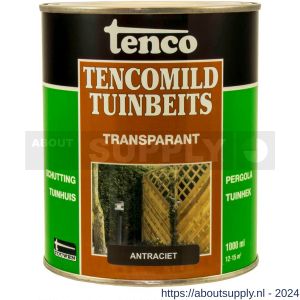 TencoMild tuinbeits transparant antraciet 1 L blik - S40710426 - afbeelding 1