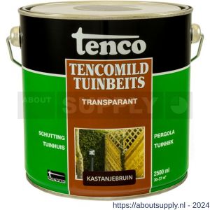 TencoMild tuinbeits transparant kastanjebruin 2,5 L blik - S40710289 - afbeelding 1