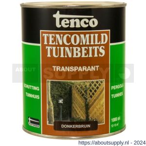 TencoMild tuinbeits transparant donkerbruin 1 L blik - S40710284 - afbeelding 1