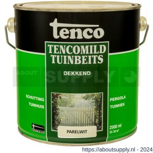 TencoMild houtbeschermingsbeits dekkend parelwit 2,5 L blik - S40710276 - afbeelding 1