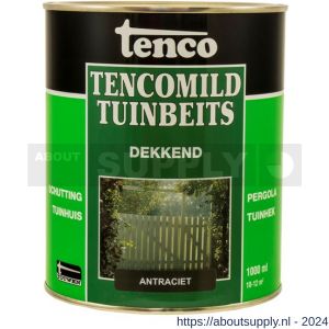 TencoMild houtbeschermingsbeits dekkend antraciet 1 L blik - S40710273 - afbeelding 1