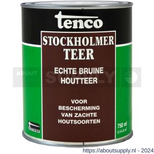 Tenco Stockholmer teer bitumen coating bruin 0,75 L blik - S40710067 - afbeelding 1
