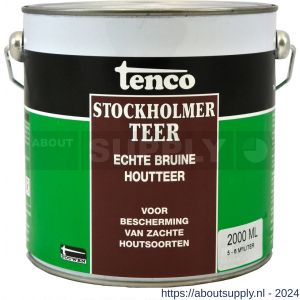 Tenco Stockholmer teer bitumen coating bruin 2 L blik - S40710068 - afbeelding 1