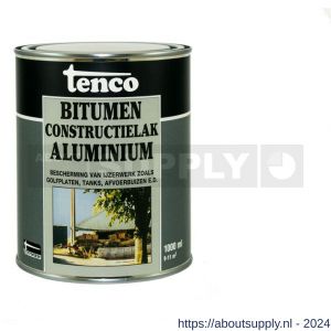 Tenco Bitumen constructielak deklaag coating aluminium 1 L blik - S40710059 - afbeelding 1