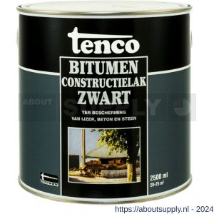 Tenco Bitumen coating constructielak zwart 2.5 L blik - S40710056 - afbeelding 1