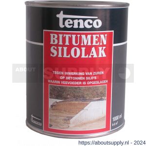 Tenco Silolak deklaag bitumen coating zwart 1 L blik - S40710062 - afbeelding 1