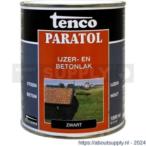 Tenco Paratol ijzer- en betonlak teervrij zwart 1 L blik - S40710168 - afbeelding 1