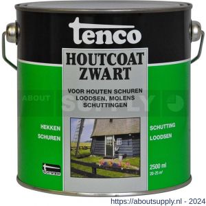 Tenco Houtcoat houtcoating teervrij zwart 2.5 L blik - S40710159 - afbeelding 1