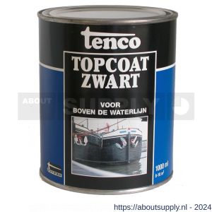 Tenco Topcoat Teervrij roestwerende coating zwart 1 L blik - S40710034 - afbeelding 1