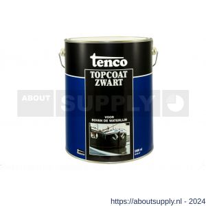 Tenco Topcoat Teervrij roestwerende coating zwart 10 L blik - S40710037 - afbeelding 1