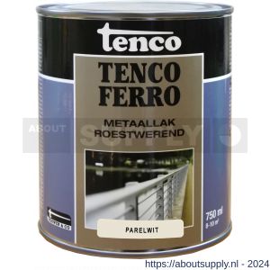 Tenco Ferro roestwerende ijzerverf metaallak dekkend 413 parelwit 0,75 L blik - S40710383 - afbeelding 1