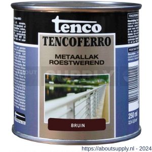 Tencoferro roestwerende ijzerverf 406 bruin 0,25 L blik - S40710176 - afbeelding 1
